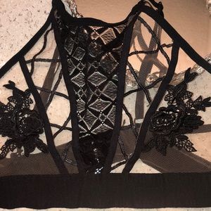 Black bare bralette